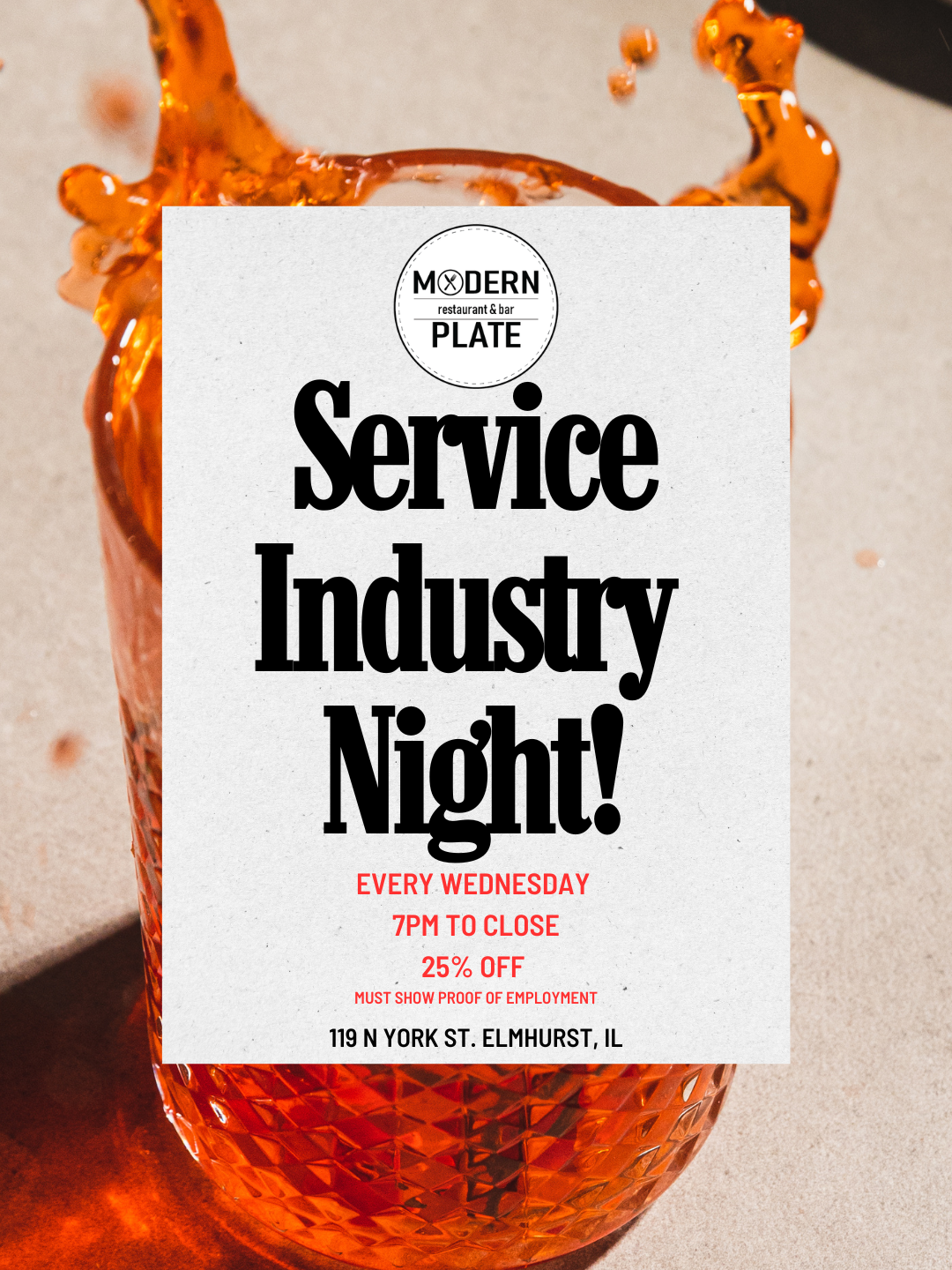 Happy Hour Modern plate
