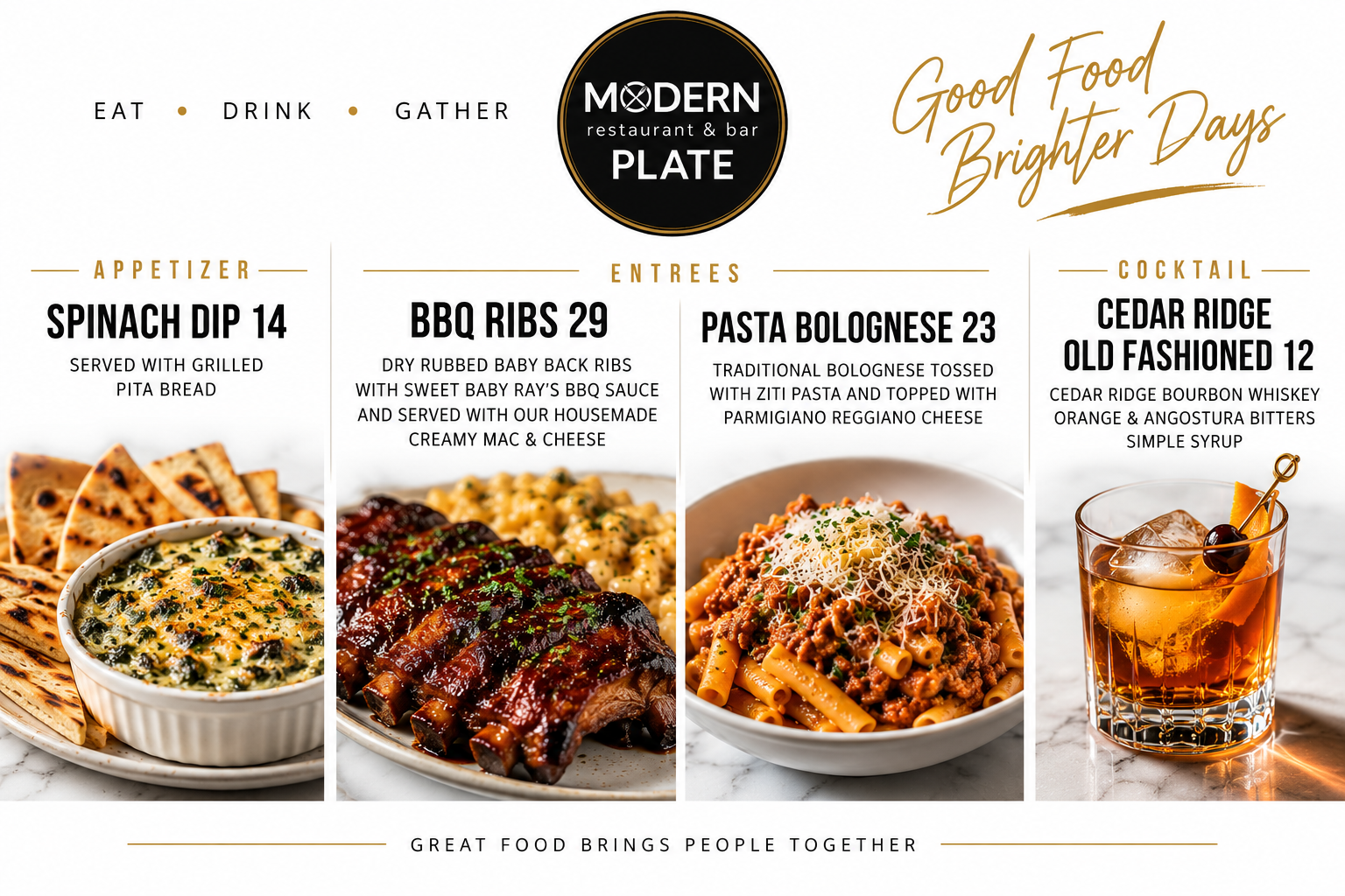 Weekend Specials at Modern Plate